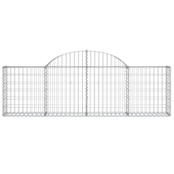 Kosze gabionowe, 10 szt, 200x30x60/80 cm, galwanizowane żelazo
