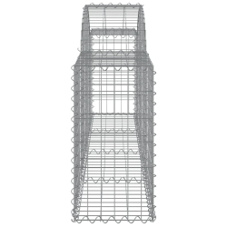 Kosze gabionowe, 10 szt, 200x30x60/80 cm, galwanizowane żelazo