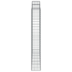 Kosze gabionowe, 2 szt, 200x30x200/220 cm, galwanizowane żelazo