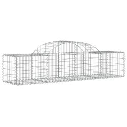 Kosze gabionowe, 9 szt, 200x50x40/60 cm, galwanizowane żelazo