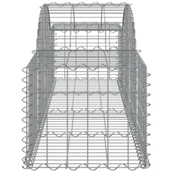 Kosze gabionowe, 9 szt, 200x50x40/60 cm, galwanizowane żelazo