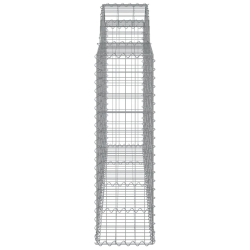Kosze gabionowe, 14 szt, 200x30x100/120cm, galwanizowane żelazo