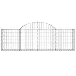 Kosze gabionowe, 4 szt, 200x30x60/80 cm, galwanizowane żelazo
