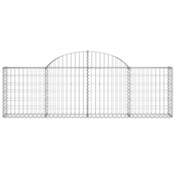 Kosze gabionowe, 15 szt, 200x30x60/80 cm, galwanizowane żelazo