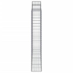 Kosze gabionowe, 2 szt, 200x30x180/200 cm, galwanizowane żelazo