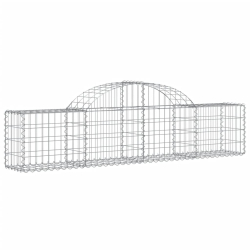Kosze gabionowe, 13 szt, 200x30x40/60 cm, galwanizowane żelazo
