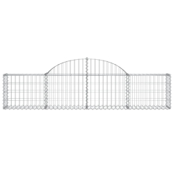 Kosze gabionowe, 13 szt, 200x30x40/60 cm, galwanizowane żelazo