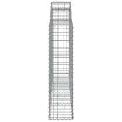 Kosze gabionowe, 2 szt, 200x30x120/140 cm, galwanizowane żelazo