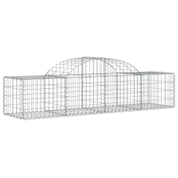 Kosze gabionowe, 13 szt, 200x50x40/60 cm, galwanizowane żelazo