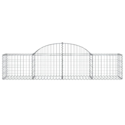 Kosze gabionowe, 13 szt, 200x50x40/60 cm, galwanizowane żelazo