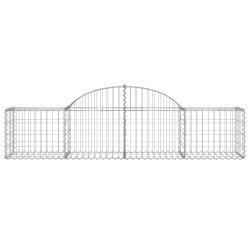 Kosze gabionowe, 3 szt, 200x50x40/60 cm, galwanizowane żelazo