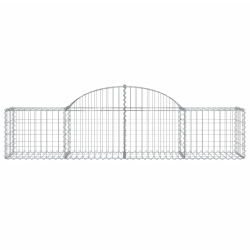 Kosze gabionowe, 15 szt, 200x50x40/60 cm, galwanizowane żelazo