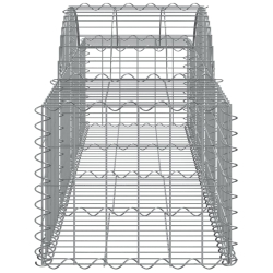 Kosze gabionowe, 10 szt, 200x50x40/60 cm, galwanizowane żelazo