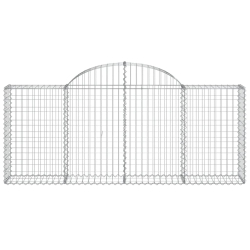 Kosze gabionowe, 20 szt, 200x30x80/100 cm, galwanizowane żelazo