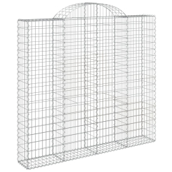 Kosze gabionowe, 5 szt, 200x30x180/200 cm, galwanizowane żelazo