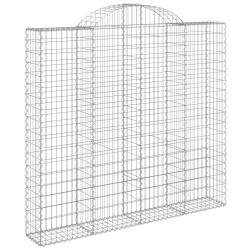 Kosze gabionowe, 3 szt, 200x30x180/200 cm, galwanizowane żelazo