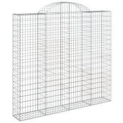 Kosze gabionowe, 4 szt, 200x30x180/200 cm, galwanizowane żelazo