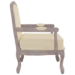 Fotel, beżowy, 64x64x90 cm, tapicerowany tkaniną