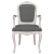 Krzesło stołowe, ciemnoszare, 62x59,5x100,5 cm, obite tkaniną