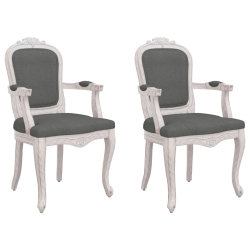 Krzesła stołowe, 2 szt., ciemnoszare, 62x59,5x100,5 cm, aksamit