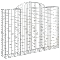 Kosze gabionowe, 11 szt, 200x30x140/160cm, galwanizowane żelazo