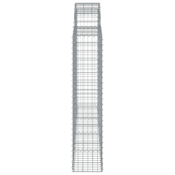 Kosze gabionowe, 15 szt, 200x30x140/160cm, galwanizowane żelazo