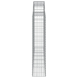 Kosze gabionowe, 13 szt, 200x30x140/160cm, galwanizowane żelazo