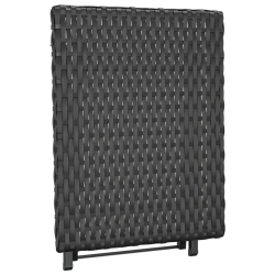 Składany stolik, czarny, 45x35x32 cm, polirattan