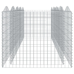 Łukowaty kosz gabionowy, 400x100x100 cm, galwanizowane żelazo