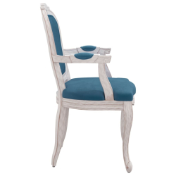 Krzesła stołowe, 2 szt., niebieskie, 62x59,5x100,5 cm, aksamit