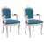 Krzesła stołowe, 2 szt., niebieskie, 62x59,5x100,5 cm, aksamit