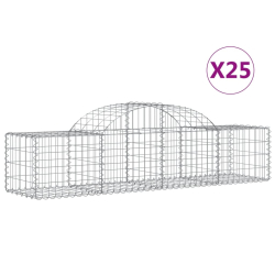 Kosze gabionowe, 25 szt, 200x50x40/60 cm, galwanizowane żelazo