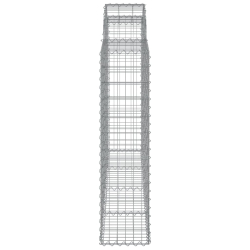 Kosze gabionowe, 14 szt, 200x30x120/140cm, galwanizowane żelazo