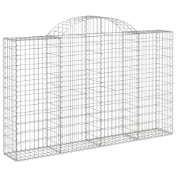 Kosze gabionowe, 13 szt, 200x30x120/140cm, galwanizowane żelazo