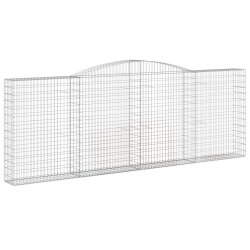 Kosze gabionowe, 2 szt, 400x30x140/160 cm, galwanizowane żelazo