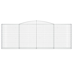 Kosze gabionowe, 2 szt, 400x30x140/160 cm, galwanizowane żelazo