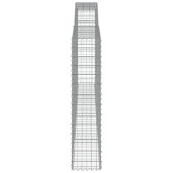 Kosze gabionowe, 2 szt, 400x30x140/160 cm, galwanizowane żelazo