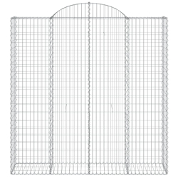 Łukowaty kosz gabionowy 200x50x200/220 cm, galwanizowane żelazo