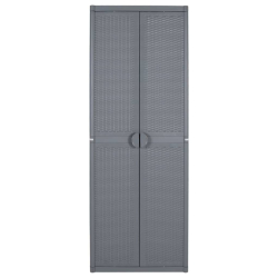 Szafa ogrodowa, szara, 65x45x172 cm, rattan PP