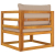 Krzesło ogrodowe z poduszkami taupe, lite drewno akacjowe