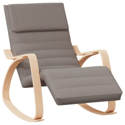 Fotel bujany, kolor taupe, tapicerowany tkaniną