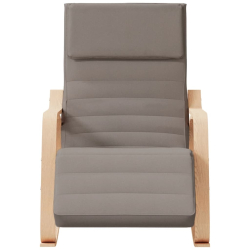 Fotel bujany, kolor taupe, tapicerowany tkaniną
