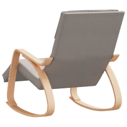 Fotel bujany, kolor taupe, tapicerowany tkaniną