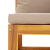Moduł sofy narożnej, 2 szt, z poduszkami taupe, drewno akacjowe