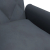 Rozkładana kanapa z podłokietnikami, ciemnoszara, aksamitna