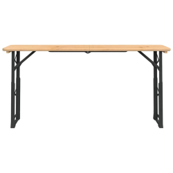 Składany stół biesiadny, 170x50x75/105 cm, lite drewno jodłowe
