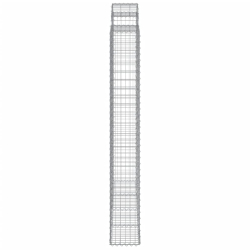 Kosze gabionowe, 6 szt, 200x30x220/240 cm, galwanizowane żelazo