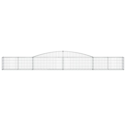 Kosze gabionowe, 4 szt, 400x30x40/60 cm, galwanizowane żelazo