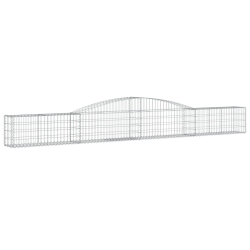 Kosze gabionowe, 8 szt, 400x30x40/60 cm, galwanizowane żelazo