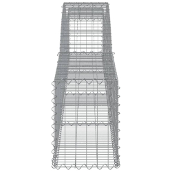 Kosze gabionowe, 10 szt, 400x30x40/60 cm, galwanizowane żelazo